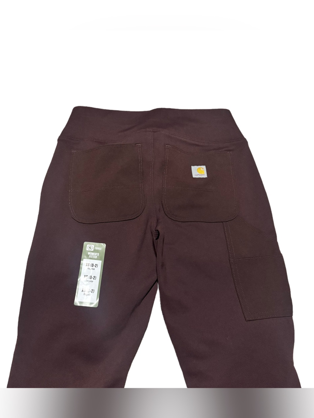 Carhartt Force Midweight Leggings Women's XS Maroon Stretch Utility Pant NWT - Picture 6 of 9